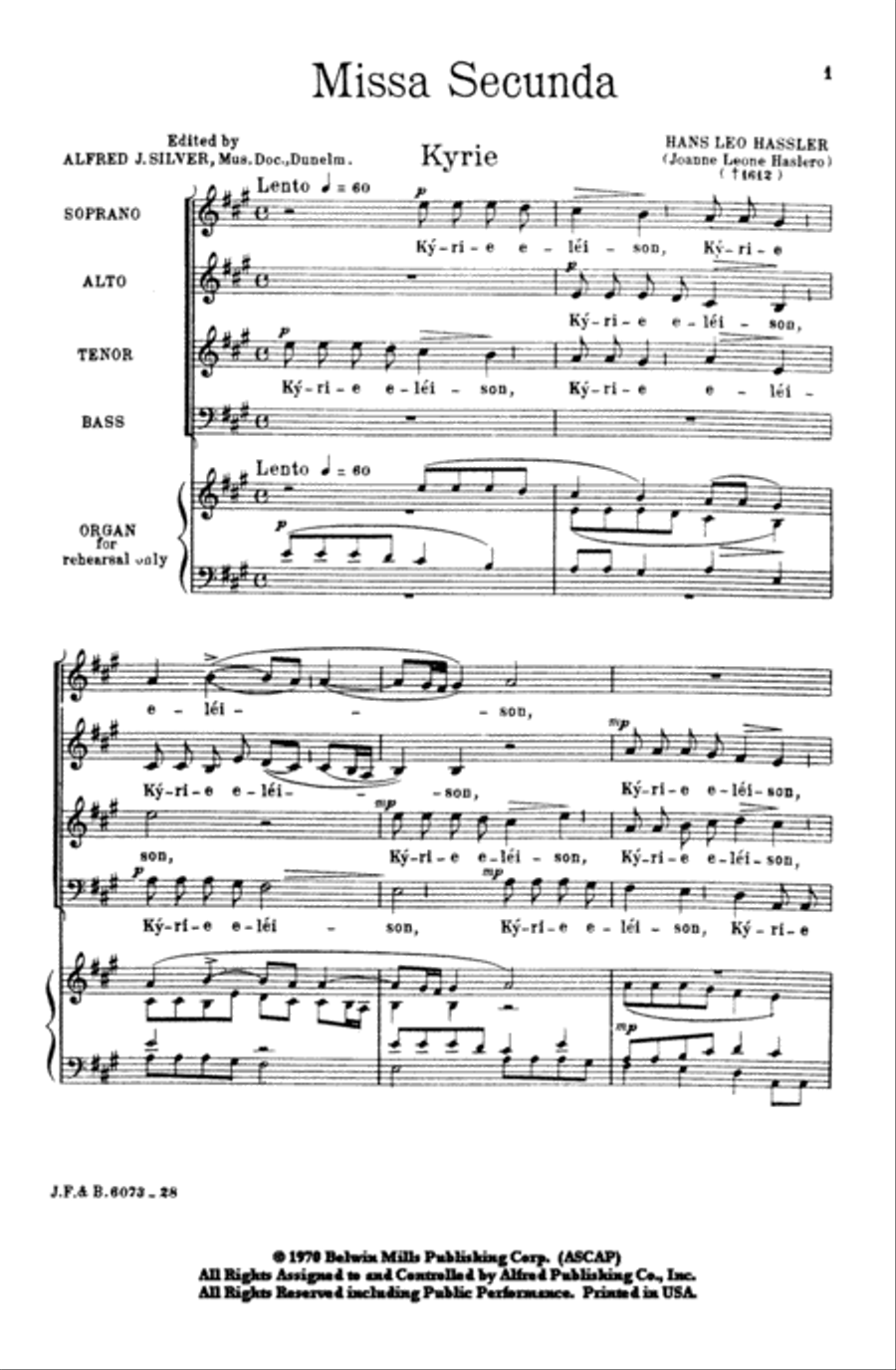 Missa Secunda Missa Secunda 4-Part scores gallery preview page 5
