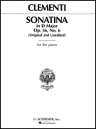Book cover for Sonatina in D Major, Op. 36, No. 6