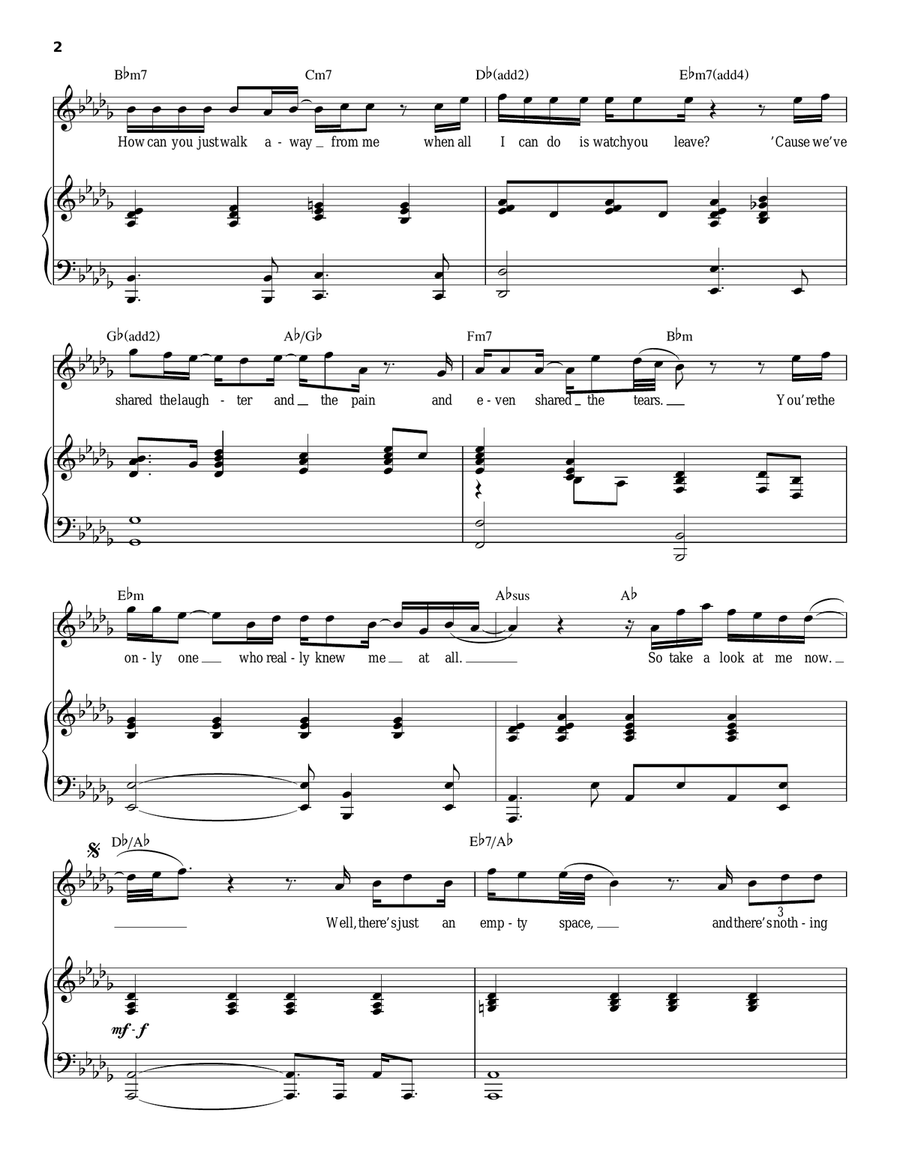 Against All Odds (Take A Look At Me Now) Piano, Vocal scores gallery preview page 2