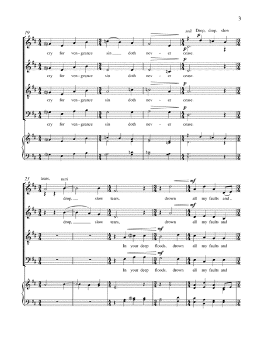 Drop, drop, slow tears 4-Part scores gallery preview page 4