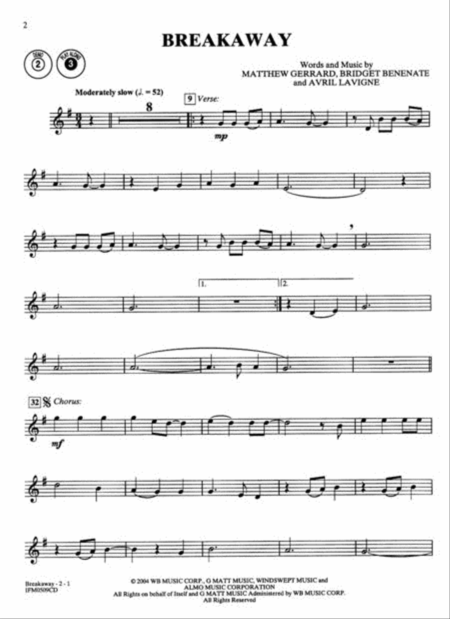 Pop Hits for the Instrumental Soloist (Clarinet) Clarinet Solo scores gallery preview page 2