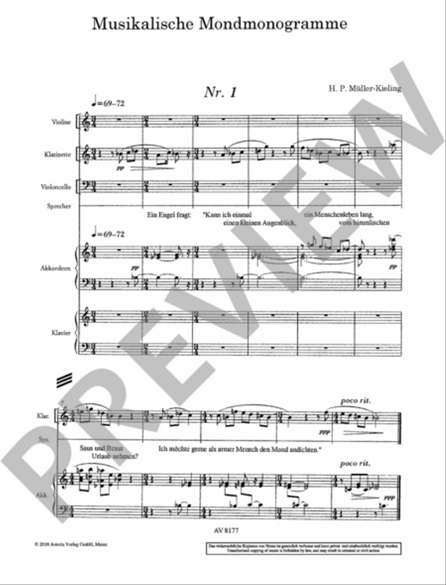 Musikalische Mondmonogramme Clarinet scores gallery preview page 2