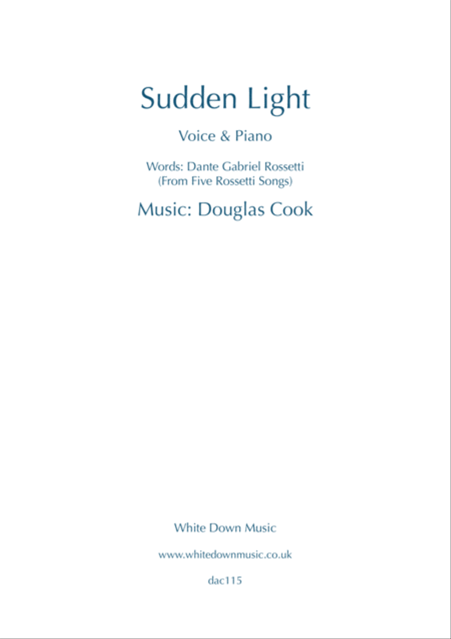Sudden Light Voice scores gallery preview page 1