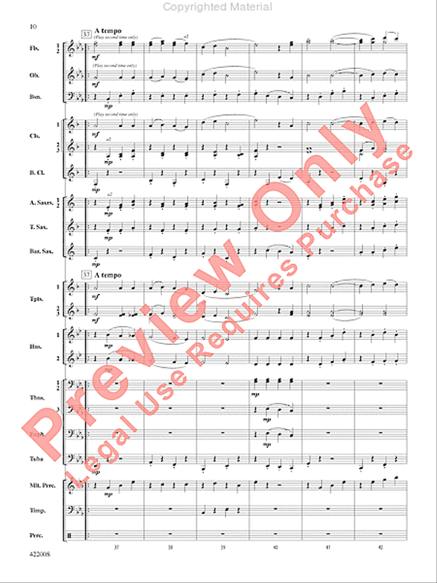 Colonial Song Concert Band scores gallery preview page 9