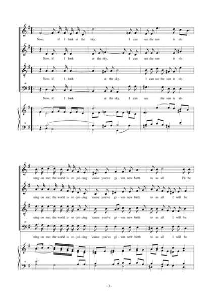 YOU ARE THERE - AIR ON G STRING - CHOIR SATB AND ORGAN image number null