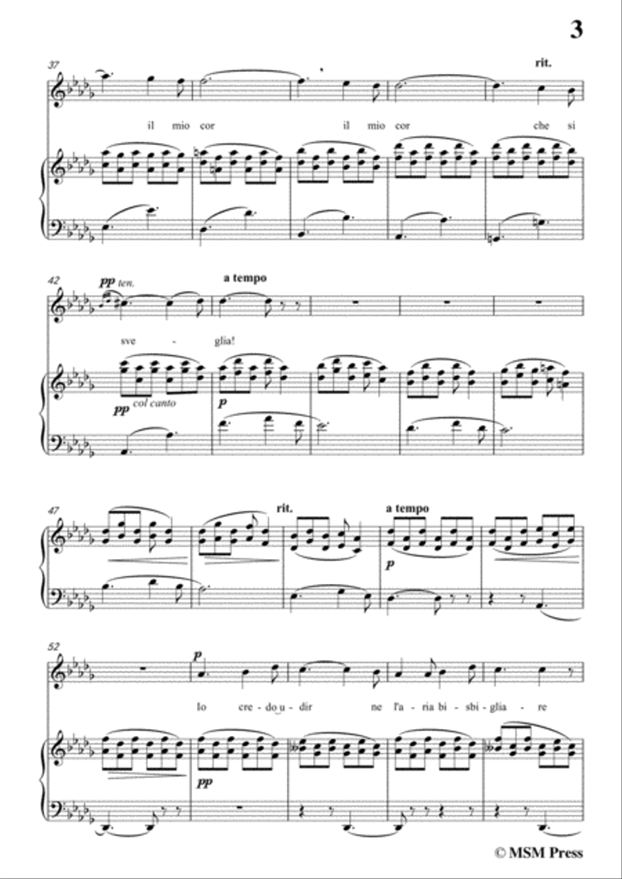 Tosti-Arcano! In D Major,for voice and piano Voice Solo scores gallery preview page 5