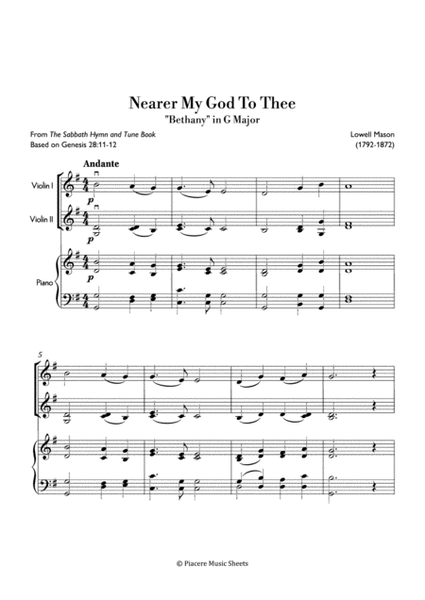 Mason - Nearer My God To Thee (Bethany) in G Major - Easy image number null