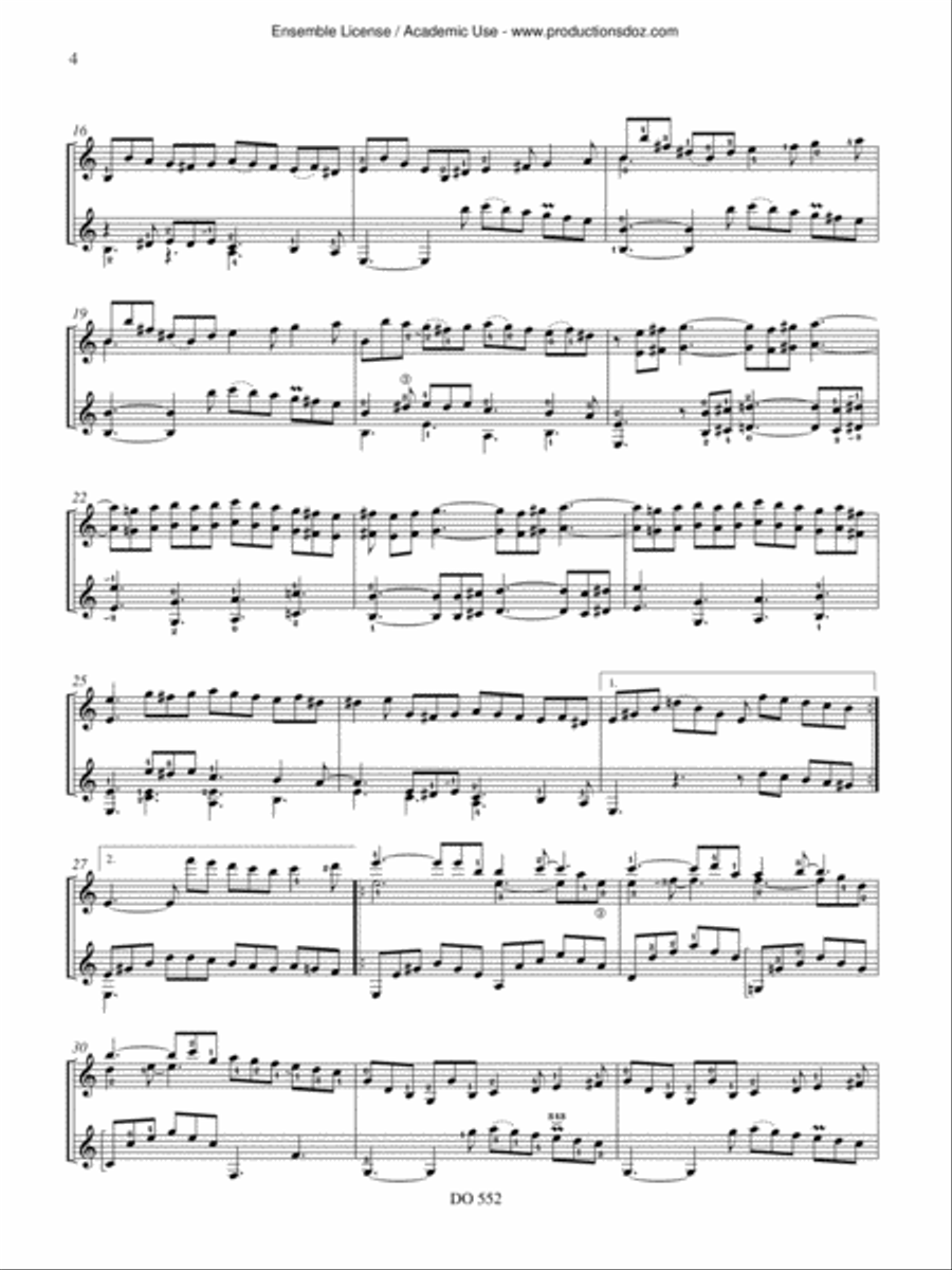 Sonates (K 54, K 432, K 11, K 381) Classical Guitar scores gallery preview page 4