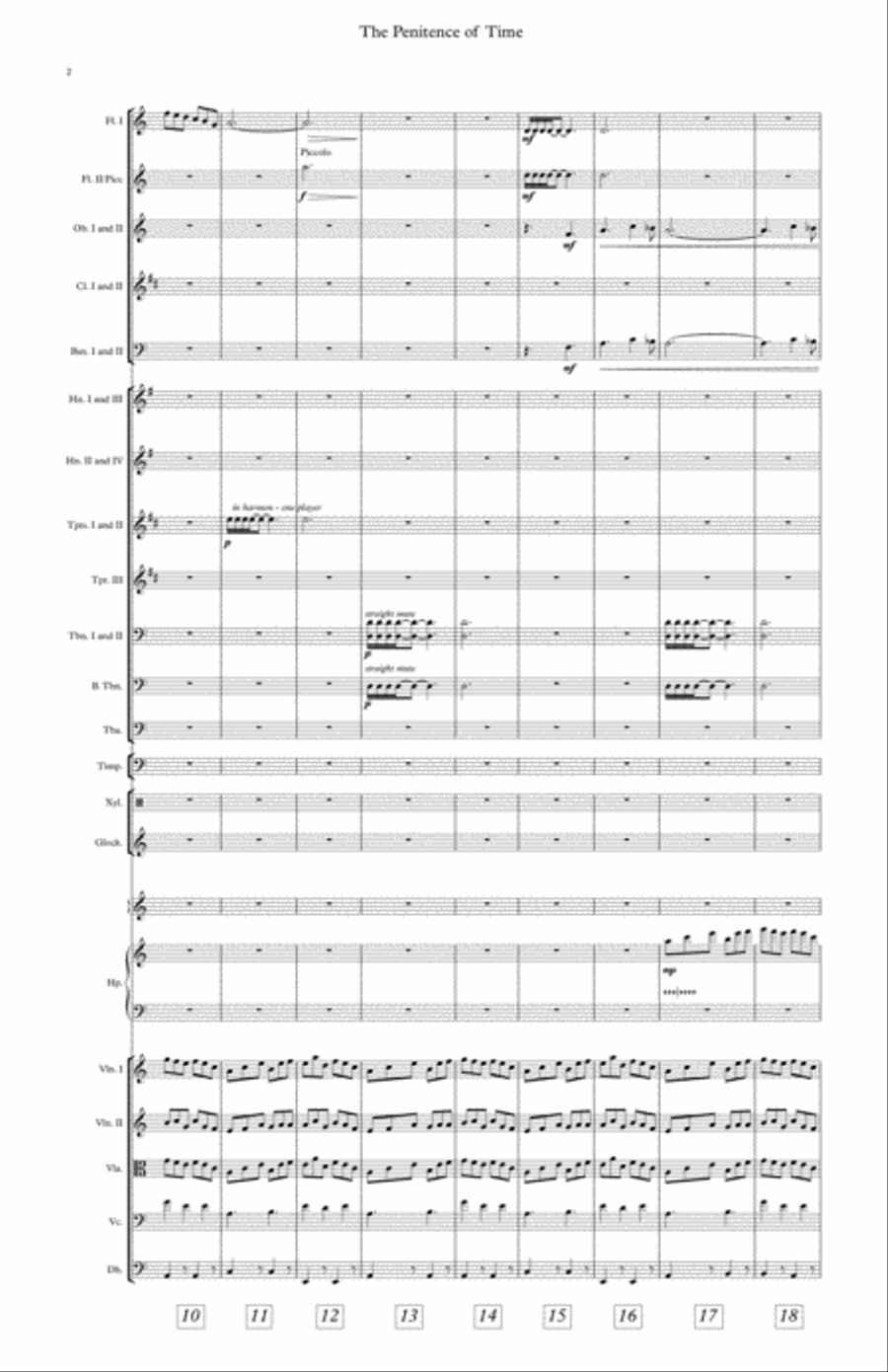 The Penitence of Time Full Orchestra scores gallery preview page 4
