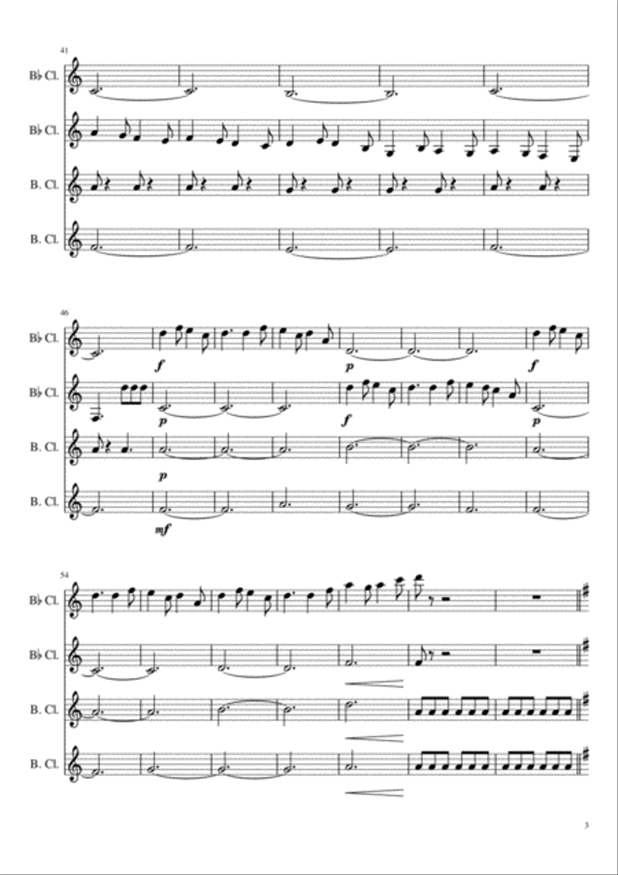 Irish Folk Song Woodwind Quartet scores gallery preview page 3
