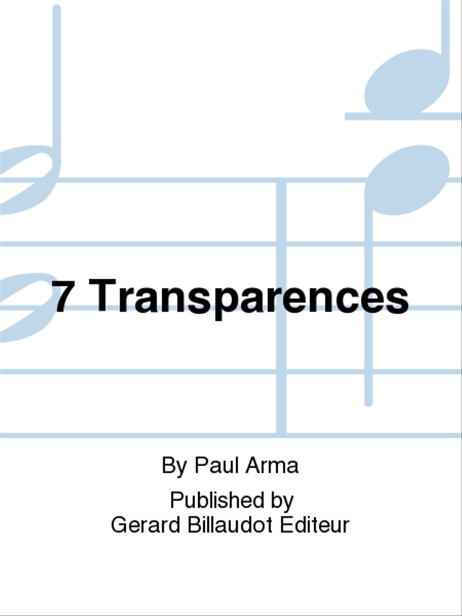 7 Transparences Bassoon scores gallery preview page 1