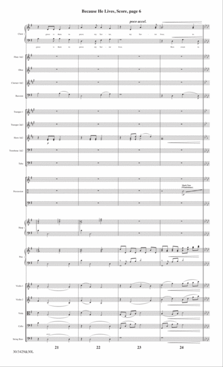 Because He Lives - Orchestral Score and CD with Printable Parts Choir scores gallery preview page 9