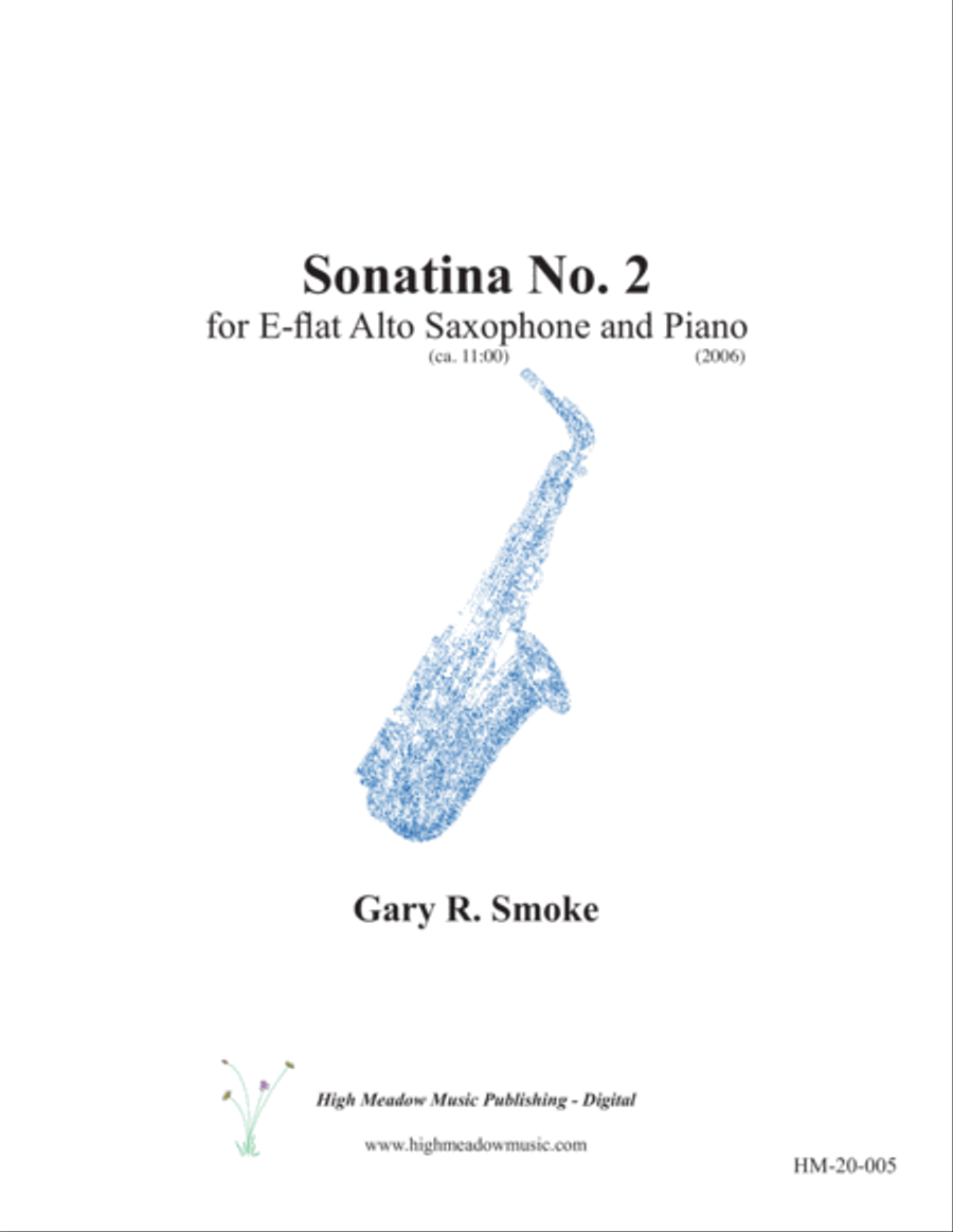 Sonatina No. 2 for Alto Saxophone and Piano Alto Saxophone scores gallery preview page 1