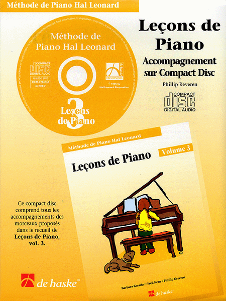 Piano Lessons Book 3 - CD - French Edition