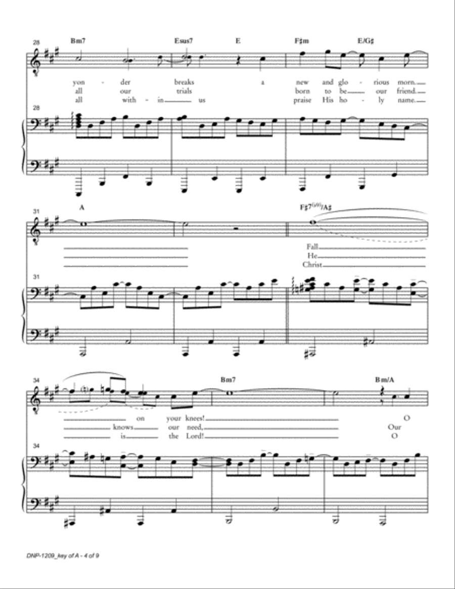 O HOLY NIGHT-new melodic and harmonic arrangement; Performance Tracks available Medium Voice scores gallery preview page 6