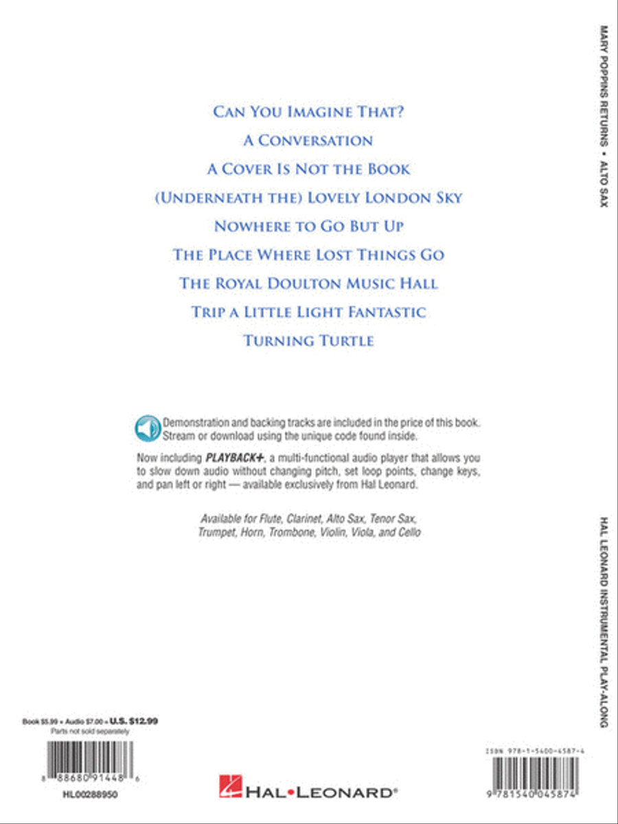 Mary Poppins Returns for Alto Sax Alto Saxophone scores gallery preview page 5