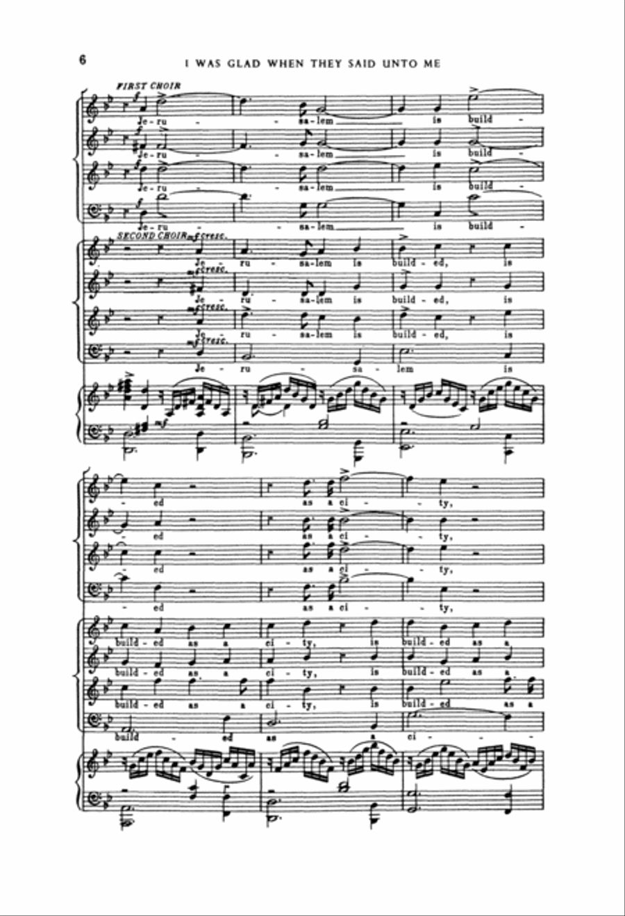 I Was Glad When They Said Unto Me 4-Part scores gallery preview page 5