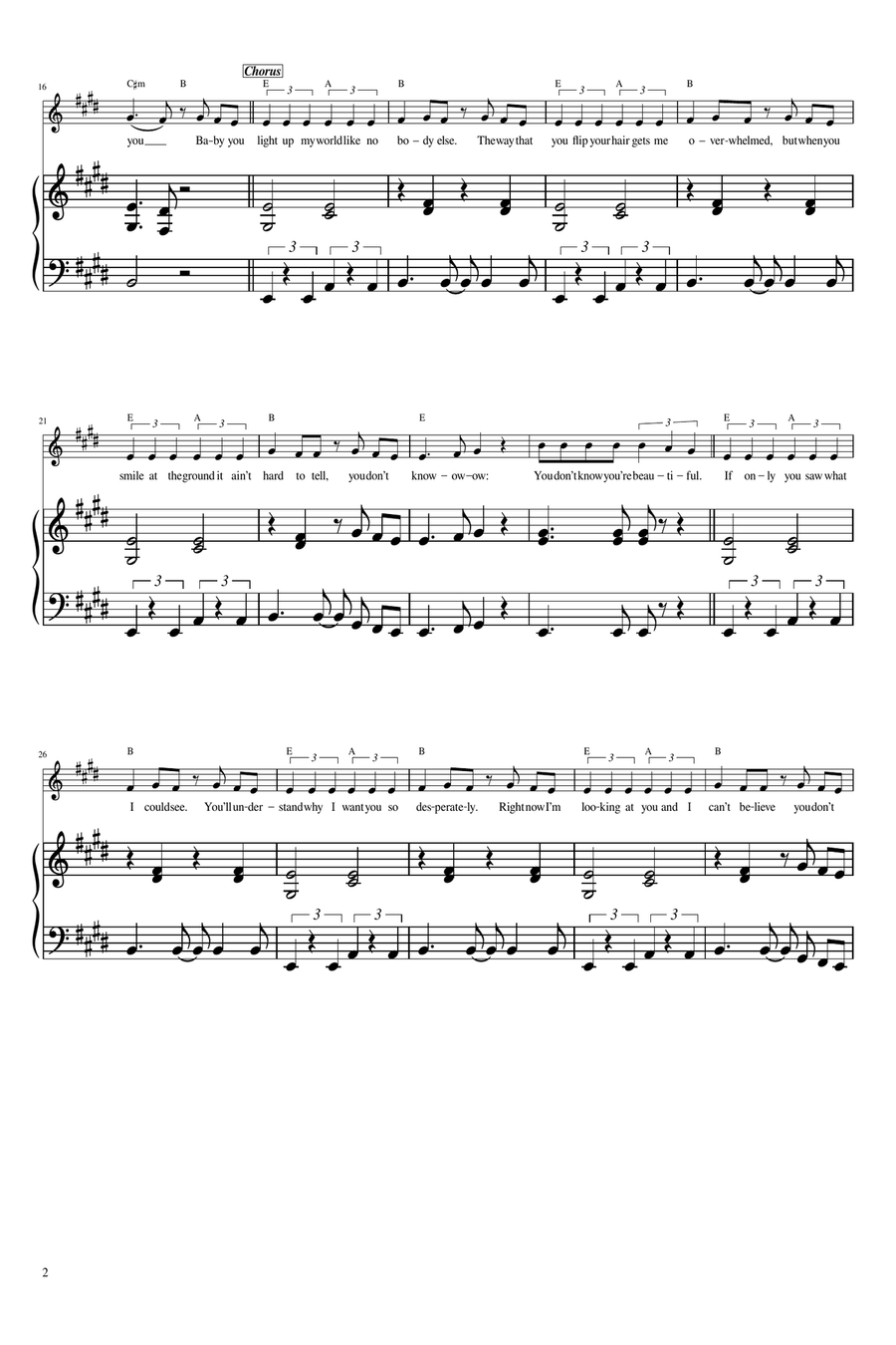 What Makes You Beautiful A Cappella scores gallery preview page 2