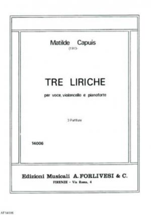 Book cover for Tre liriche