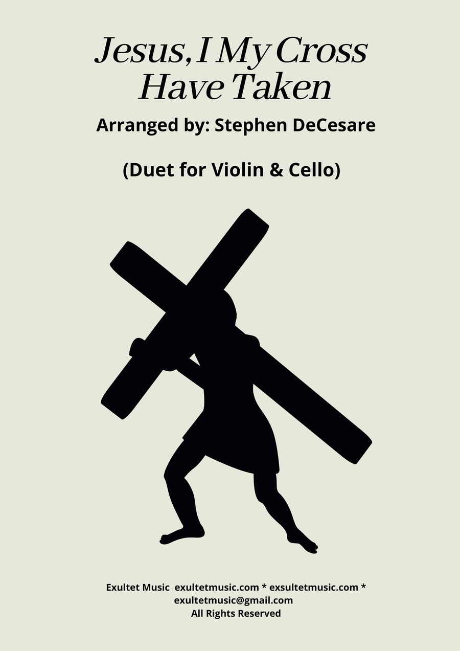 Jesus, I My Cross Have Taken (Duet for Violin and Cello) Piano Trio scores gallery preview page 1
