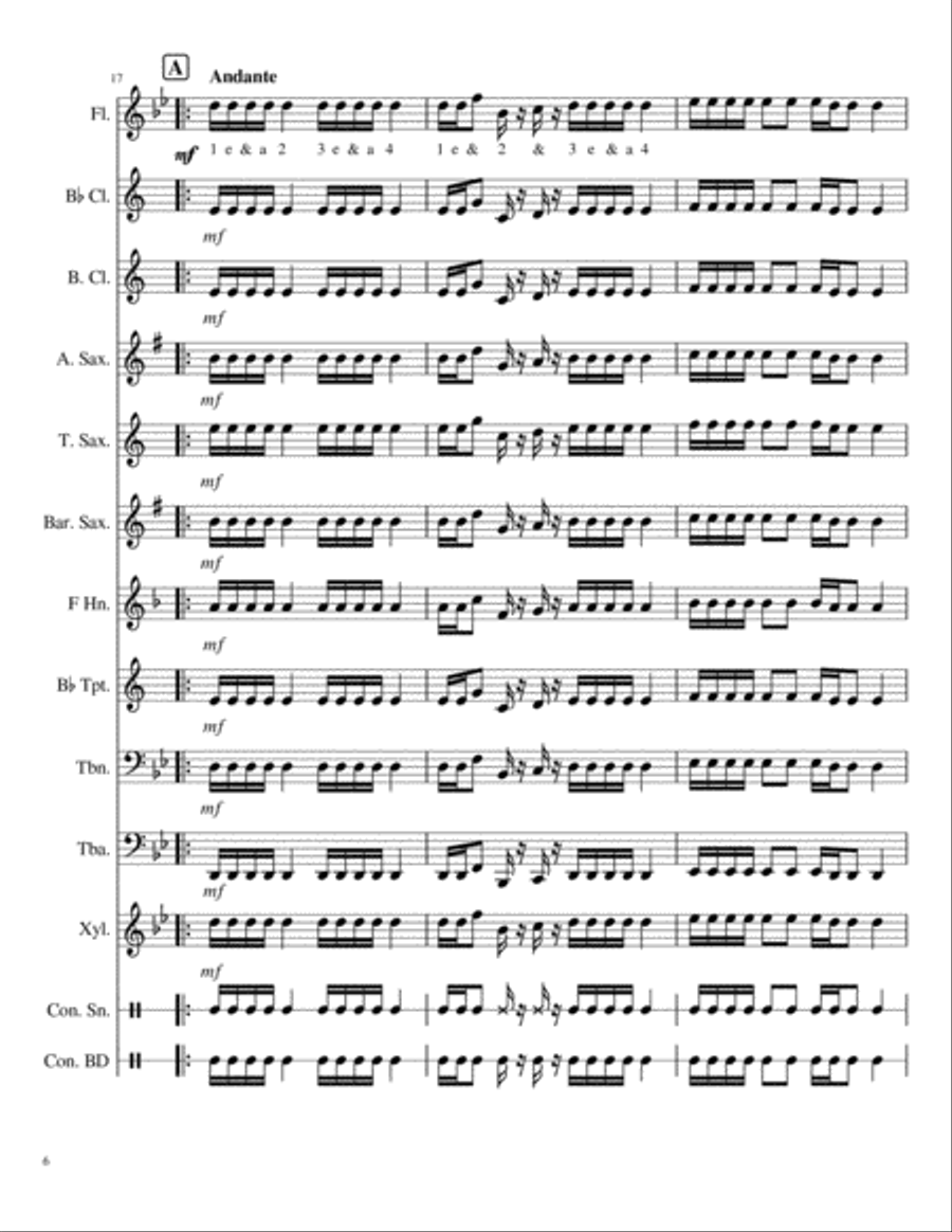 Jingle Bells Beginning Band Skill Builder Concert Band scores gallery preview page 6