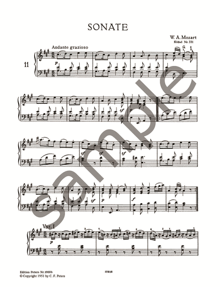 Piano Sonatas - Volume 2 by Wolfgang Amadeus Mozart Piano Solo - Sheet Music
