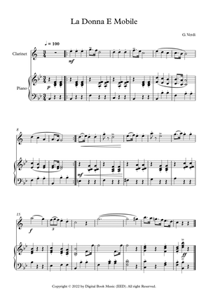 La Donna E Mobile - Giuseppe Verdi (Clarinet + Piano)