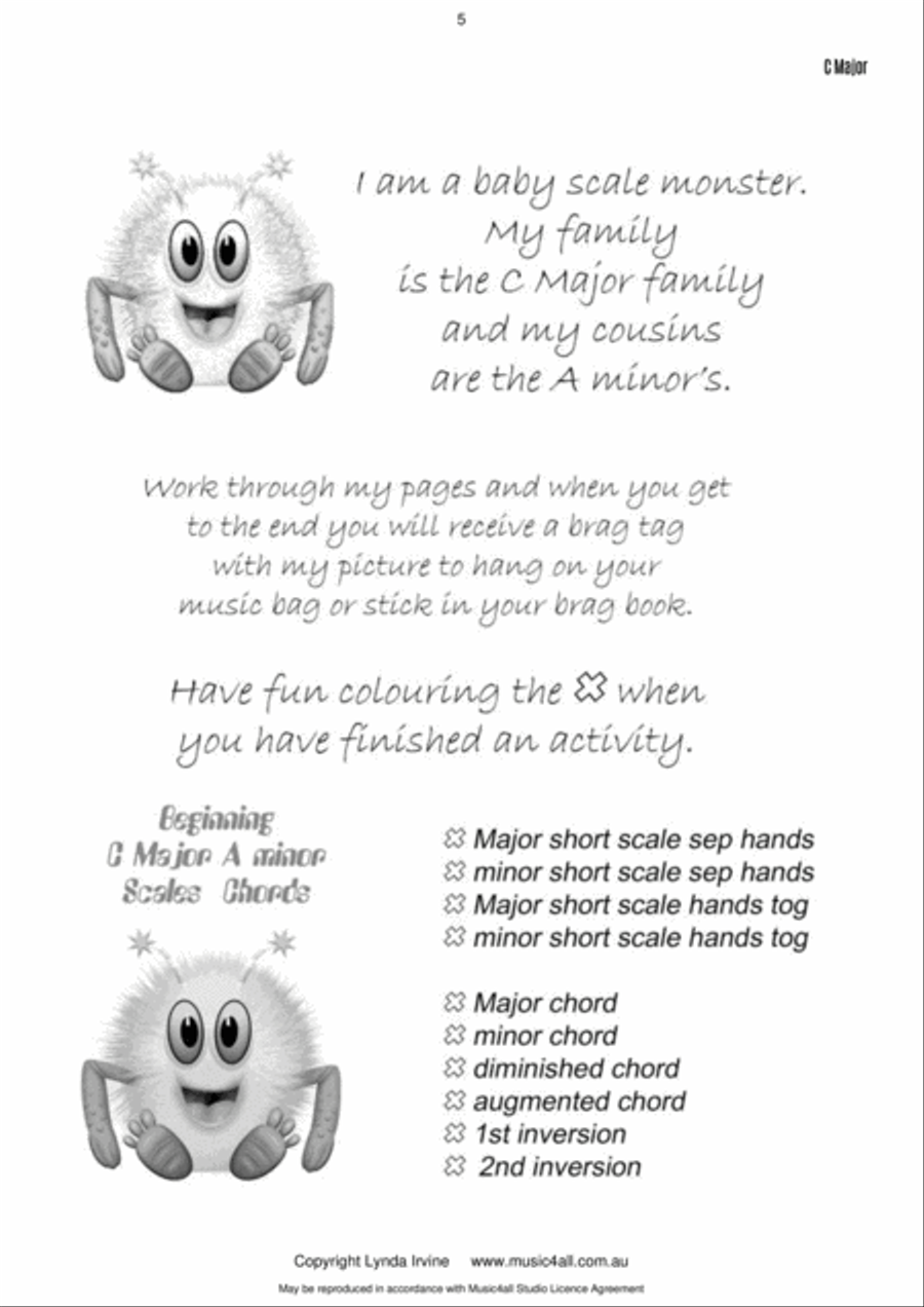 Brag Tag This Early Beginner Scale & Chord Book Voice scores gallery preview page 5