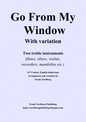 Go From My Window with variation (two treble instruments)