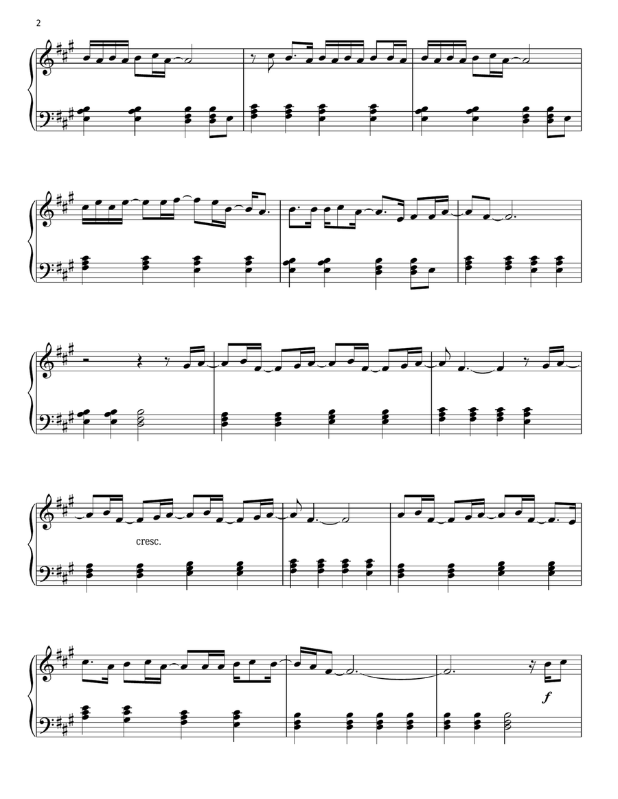 Wonderwall Wonderwall Piano Solo scores gallery preview page 2