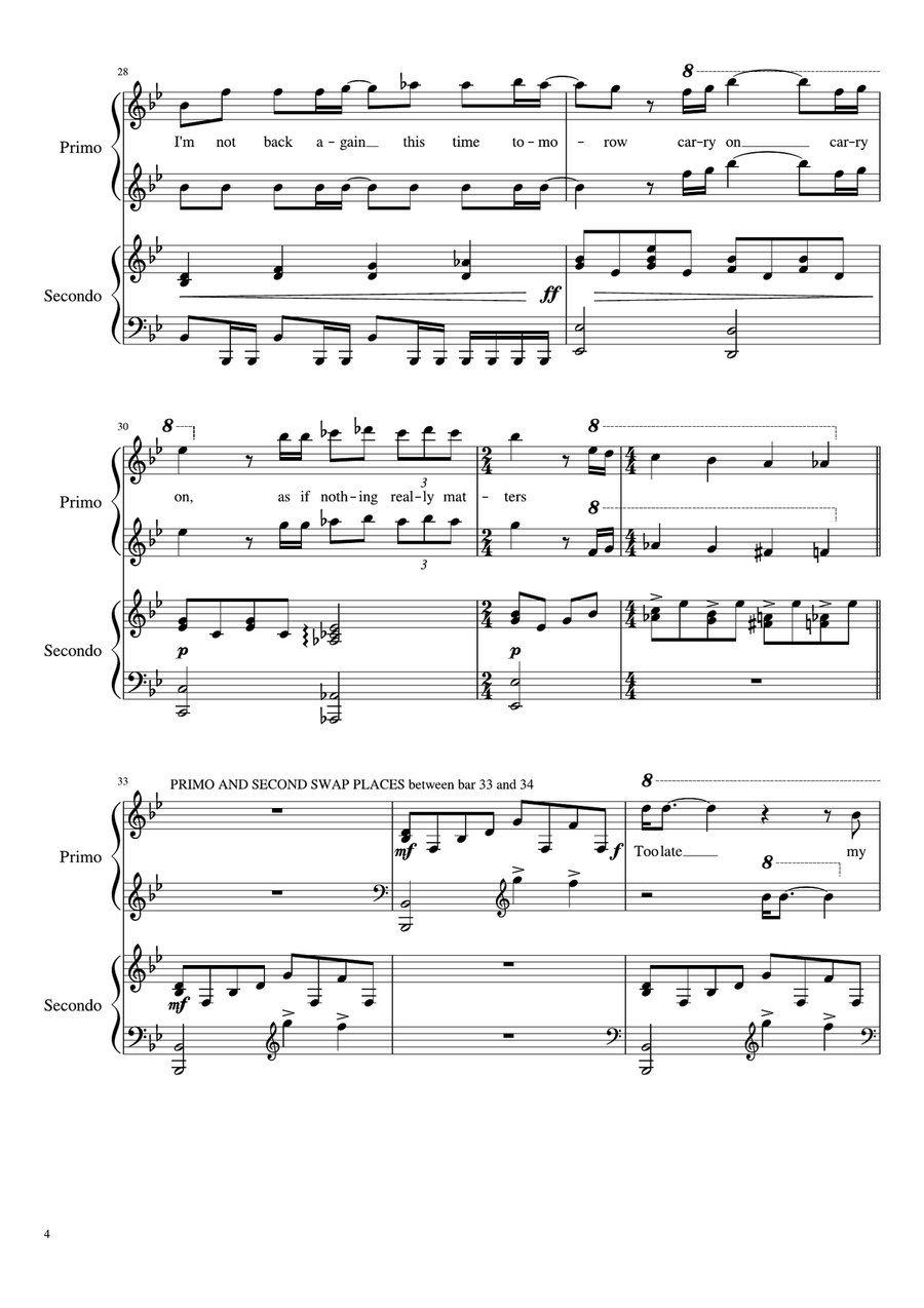 Bohemian Rhapsody Bohemian Rhapsody Piano scores gallery preview page 4