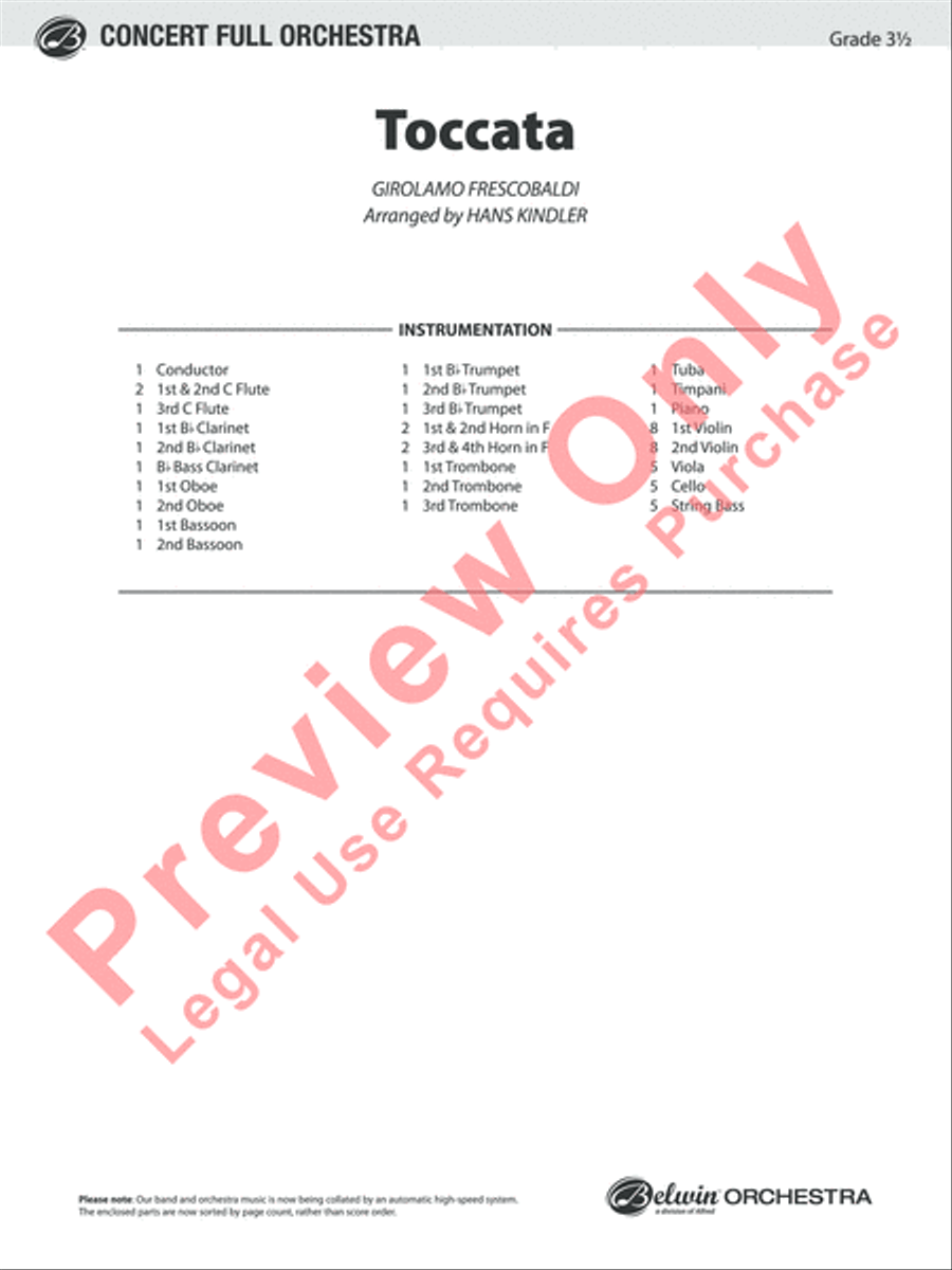 Toccata Full Orchestra scores gallery preview page 2