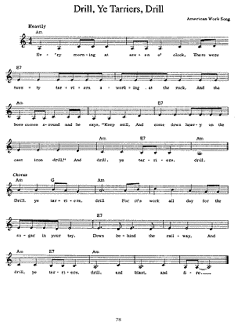 Folk Songs for Schools and Camps Voice scores gallery preview page 3