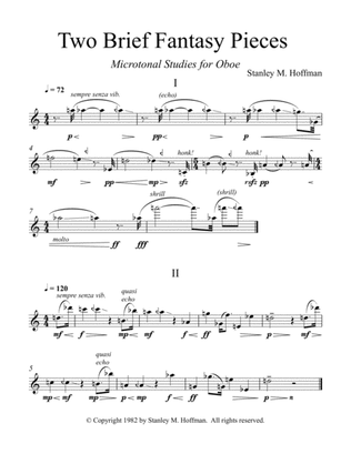 Two Brief Fantasy Pieces for Oboe