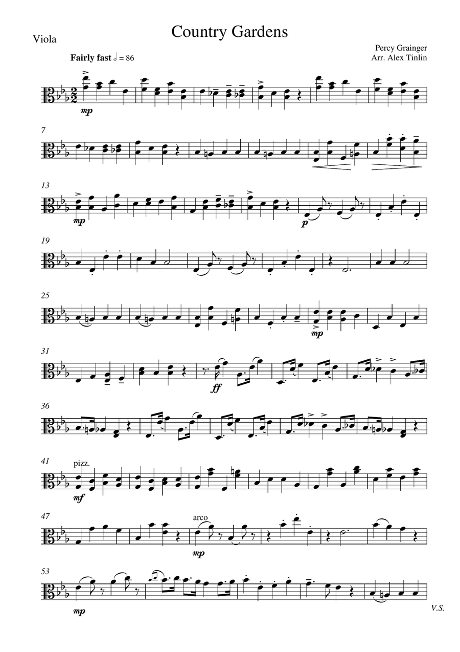 Country Gardens Country Gardens String Quartet scores gallery preview page 6