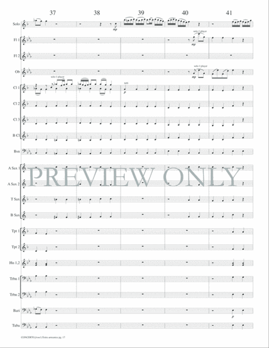 Concerto from L'Estro armonico Concert Band scores gallery preview page 20