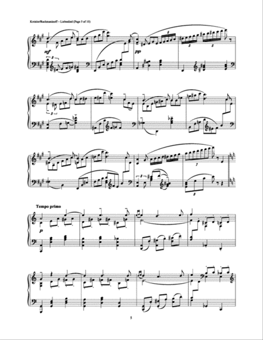 Liebeslied Liebeslied Piano Solo scores gallery preview page 5