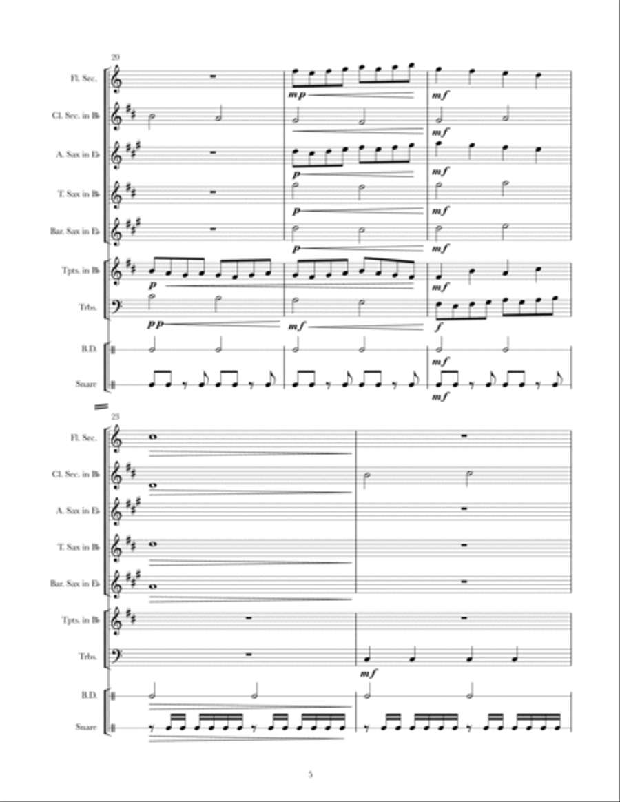 Grey Clouds and Silver Linings Concert Band scores gallery preview page 5