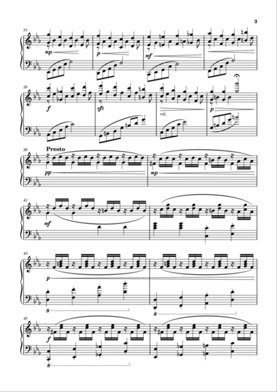 Dance of Hummingbird Piano Solo scores gallery preview page 3