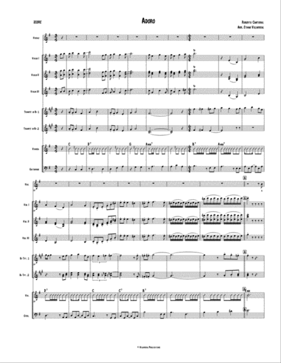 Adoro Brass Ensemble scores gallery preview page 1