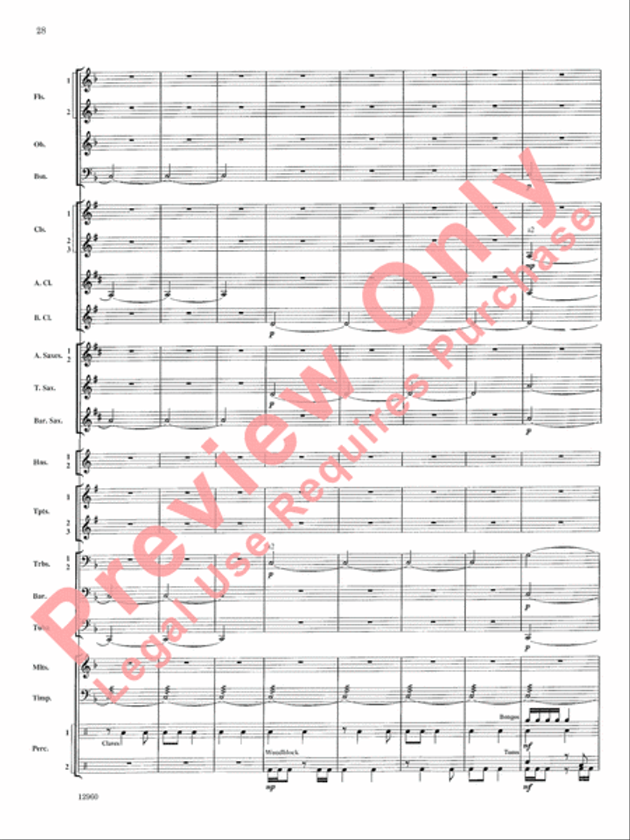 Sailing Songs Concert Band scores gallery preview page 29