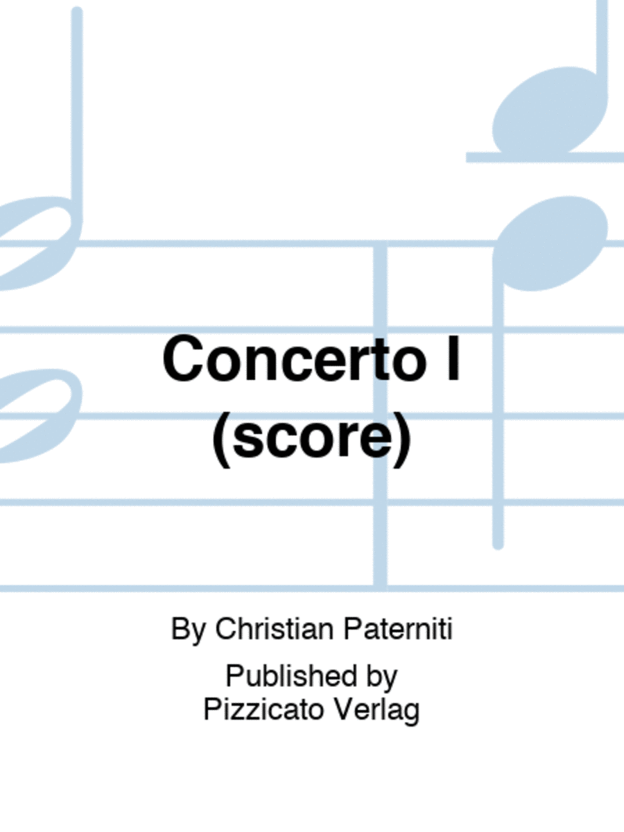 Concerto I (score)