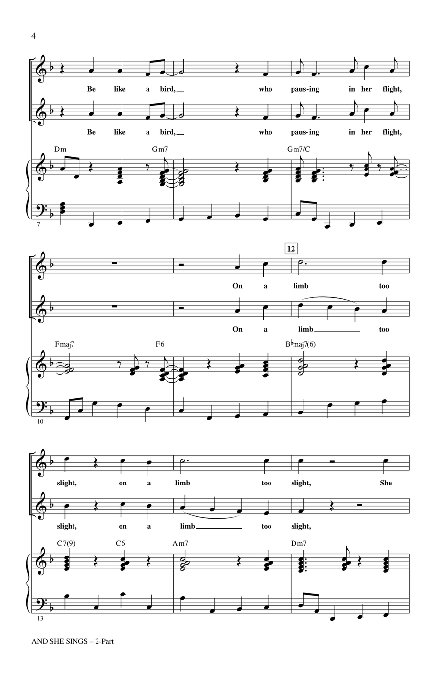 And She Sings 2-Part scores gallery preview page 2