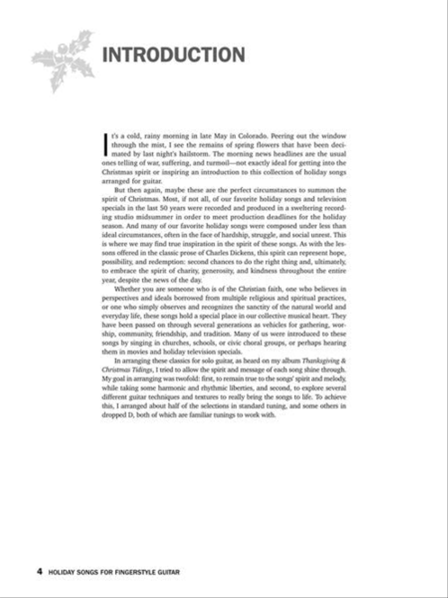 Holiday Songs for Fingerstyle Guitar Acoustic Guitar scores gallery preview page 4