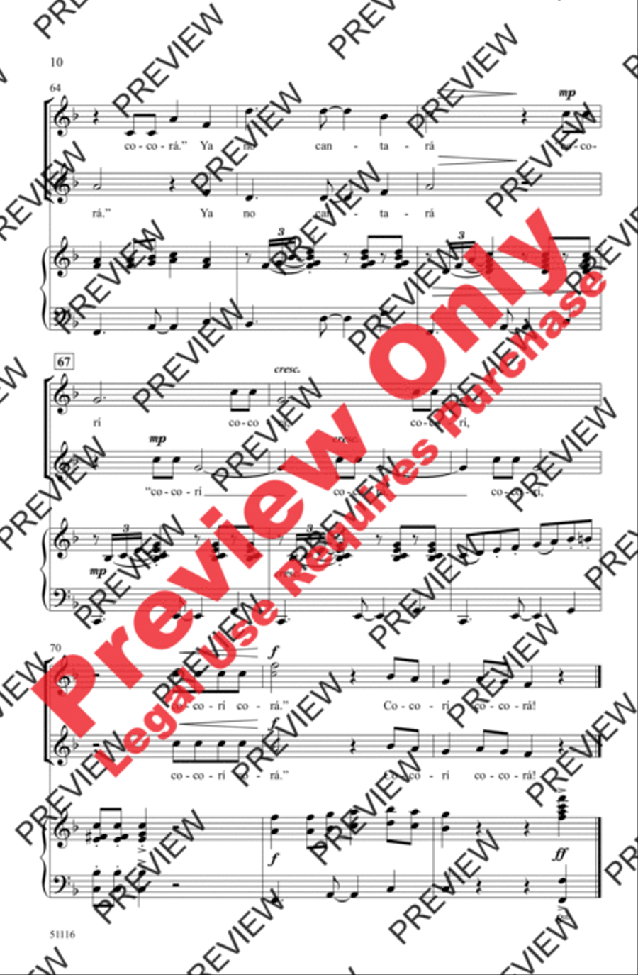 Mi Gallo 2-Part scores gallery preview page 10