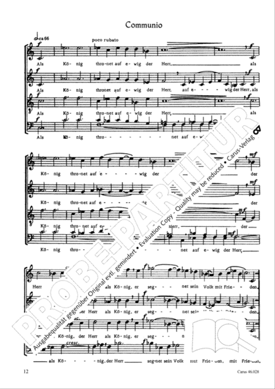 Deutsches Proprium vom Fest Christ-Konig 4-Part scores gallery preview page 13
