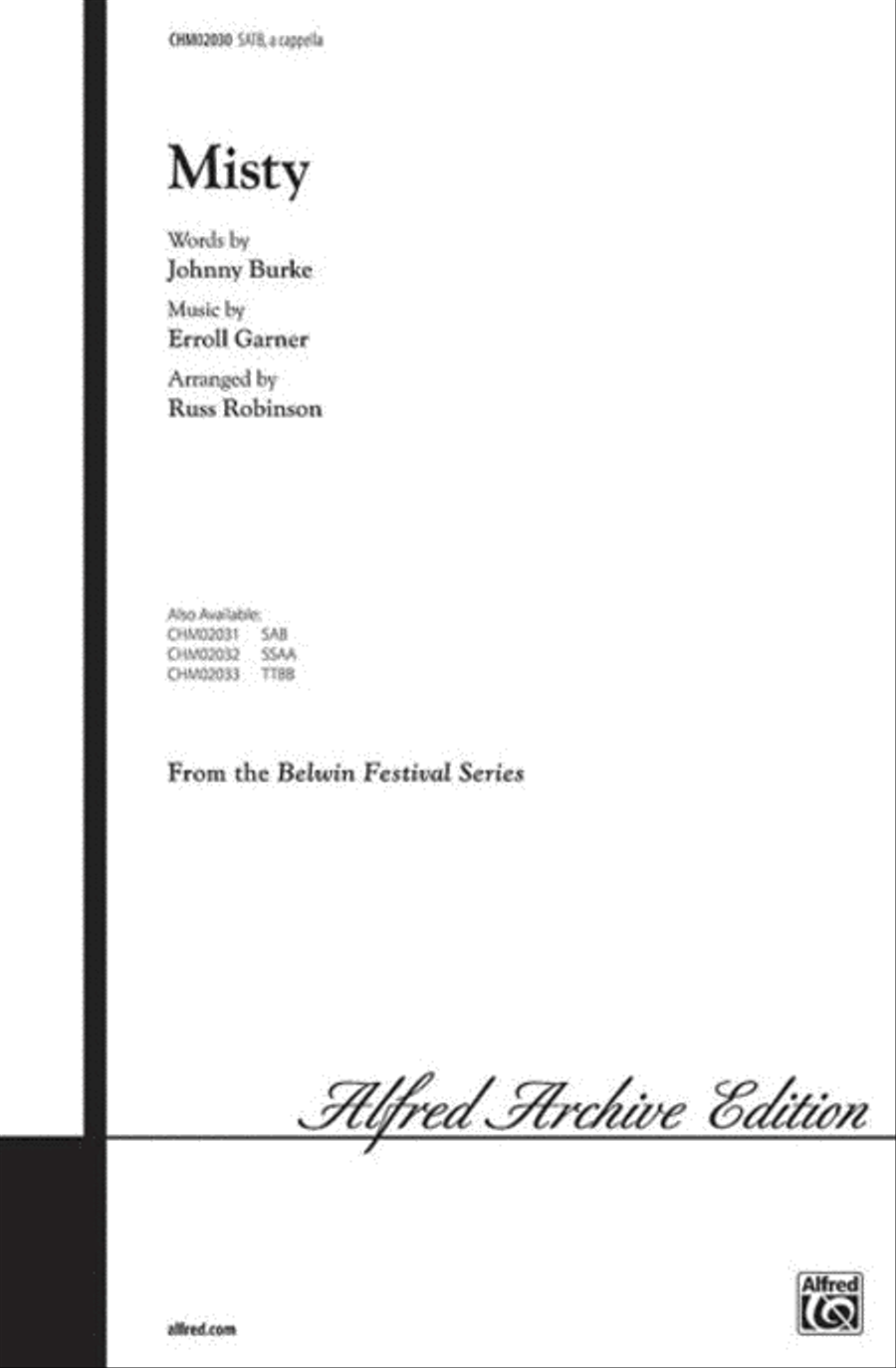 Misty - SATB 4-Part scores gallery preview page 1