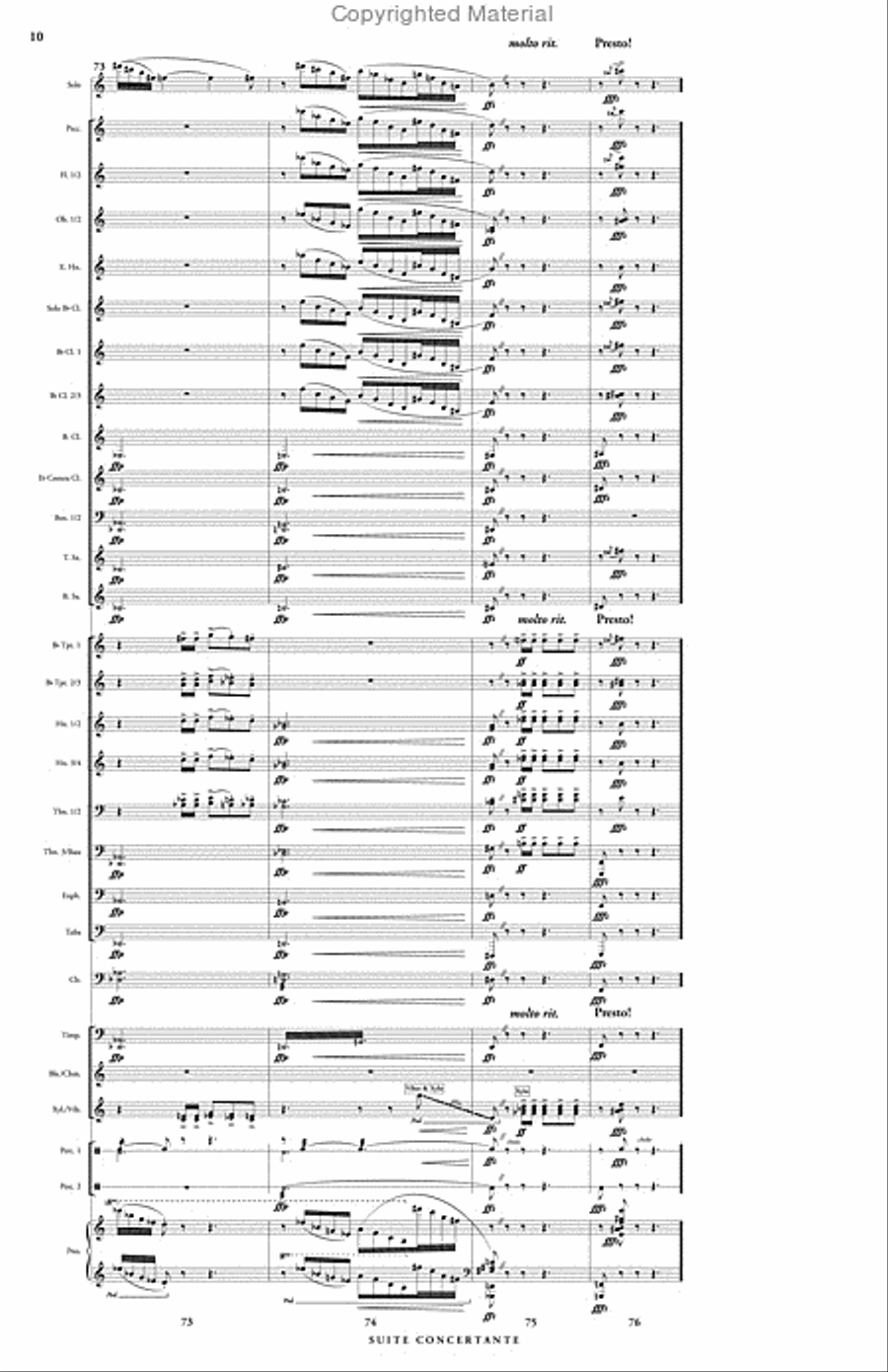 Suite Concertante for Alto Saxophone & Wind Orchestra (score & parts) Concert Band scores gallery preview page 11