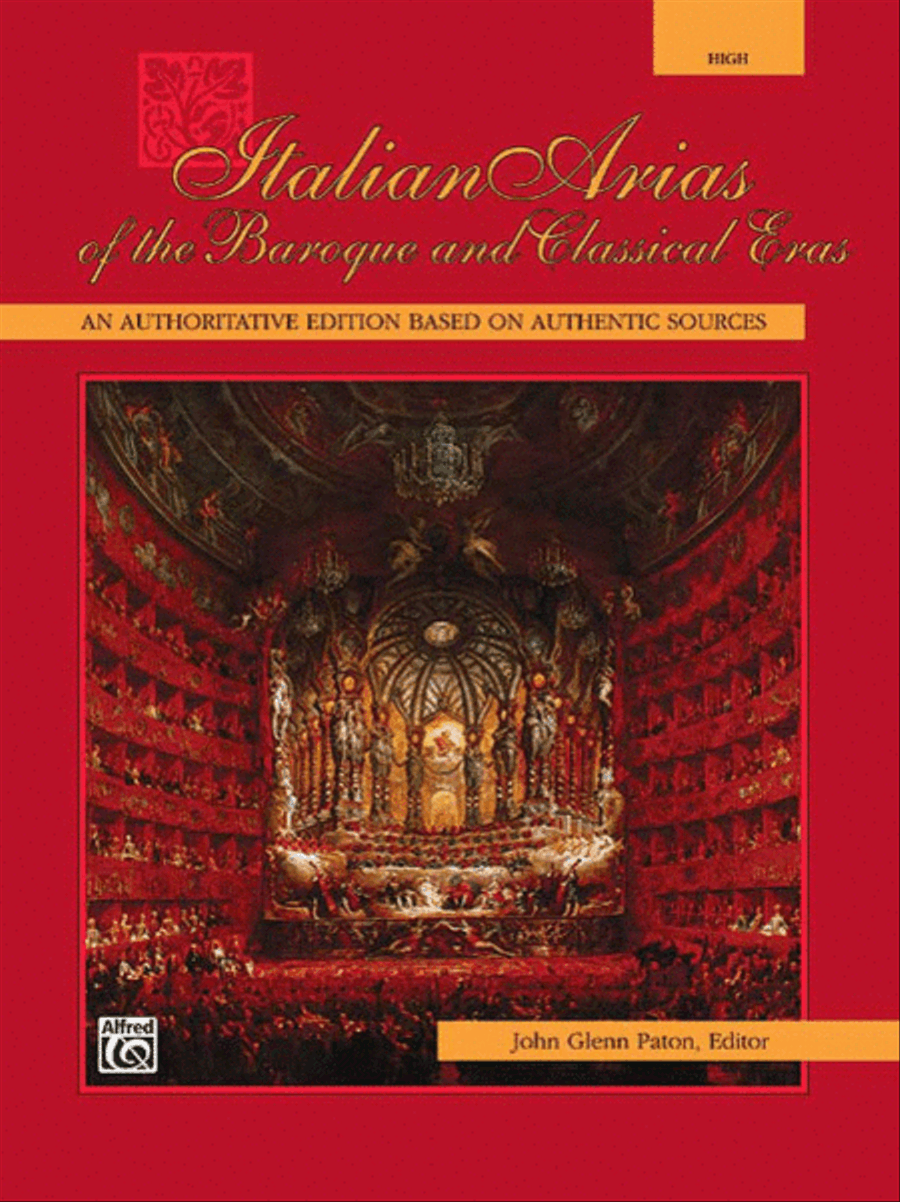 Italian Arias Of The Baroque And Classical Eras - Book Only (High) High Voice scores gallery preview page 1
