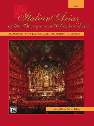 Book cover for Italian Arias Of The Baroque And Classical Eras - Book Only (High)